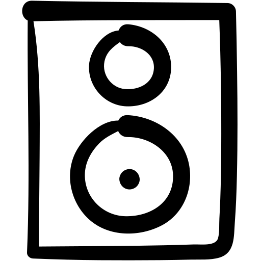 Audio, computer speaker, doodle, hardware, music speaker, speaker, speakers icon
